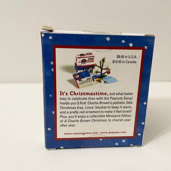 Peanuts A Book And Tree Kit 50 Years Holiday Ornament Miniature Tree - Picture 4 of 16